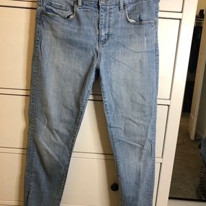 Frayed Straight Leg Jeans